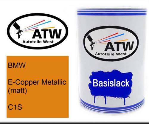 BMW, E-Copper Metallic (matt), C1S: 500ml Lackdose, von ATW Autoteile West.